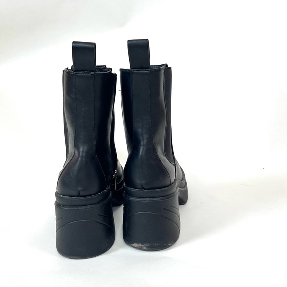 Heeled boots, black faux leather - Picture 3 of 4